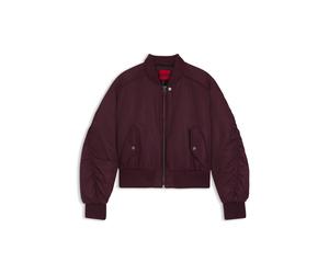 HUGO Wattierte Bomberjacke mit wasserabweisendem Finish und Raffungen - Style Ferida-2, 50550687 Bordeaux S