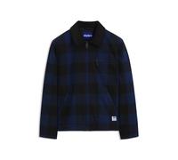 HUGO Wattierte Jacke aus Glencheck-Baumwollflanell - Style Baker2641, 50567780 Dunkelblau L