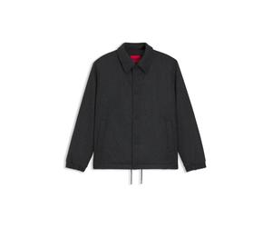 HUGO Wattierte Regular-Fit Trainingsjacke aus Woll-Mix - Style Baks2511, 50534811 Dunkelgrau XXL