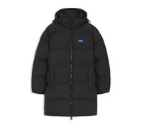 HUGO Wattierte Relaxed-Fit Jacke mit verstellbarer Kapuze und wasserabweisendem Finish - Style Bodi2541, 50546653 Schwarz S