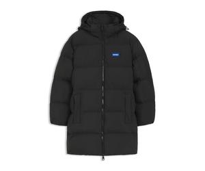 HUGO Wattierte Relaxed-Fit Jacke mit verstellbarer Kapuze und wasserabweisendem Finish - Style Bodi2541, 50546653 Schwarz S