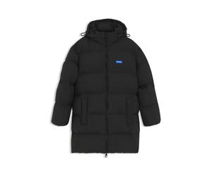 HUGO Wattierte Relaxed-Fit Jacke mit verstellbarer Kapuze und wasserabweisendem Finish - Style Bodi2541, 50546653 Schwarz XS