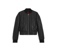 HUGO Wattierte Relaxed-Fit Lederjacke mit Steppmuster - Style Lesana, 50542331 Schwarz XL