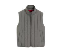 HUGO Weste mit vertikaler Steppung und Logo-Detail - Style Breno2611, 50552653 Grau M