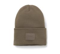 HUGO Strickmütze aus Baumwolle mit Logo-Aufnäher - Style Xevon_B, 50551508 Grau ONESI