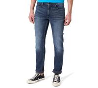 Slim-fit-Jeans HUGO BLUE "Zane", Herren, Gr. 33, Länge 34, blau (dunkelblau406), Denim/Jeans, Obermaterial: 99% Baumwolle, 1% Elasthan, unifarben, slim fit lang, Jeans Slim-fit-Jeans, extra slim fit (