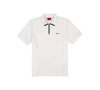 HUGO Poloshirt aus Baumwoll-Piqué mit Kontrast-Logo - Style Dalomino, 50511721 Weiß M