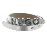 HUGO Zula-S-L Sz15 Leather Belt W100 Silver