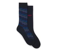 HUGO Zweier-Pack mittelhohe Socken mit Logo-Details - Style 2P RS ALL OVER CC, 50546706 Dunkelblau 39-42