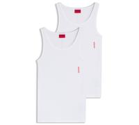 HUGO Zweier-Pack Tanktops aus Stretch-Baumwolle mit Logo - Style TANK TOP TWIN PACK, 50469778 Weiß XL
