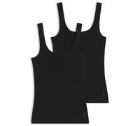 HUGO Zweier-Pack Unterhemden aus Stretch-Baumwoll-Jersey - Style TWIN VEST, 50469682 Schwarz S