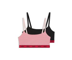 HUGO Zweierpack Bralettes aus Stretch-Baumwolle - Style TWIN BRALETTE DESIGN, 50545712 Schwarz / Rosa XS