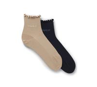 HUGO Zweierpack gerippte kurze Socken - Style 2P SH LETTUCE CC W, 50560891 Dunkelblau 35-38