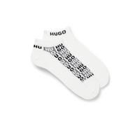 HUGO Zweierpack knöchellange Socken mit Logo-Intarsien - Style 2P AS AARON CC, 50553167 Weiß 39-42