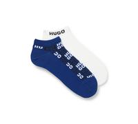 HUGO Zweierpack knöchellange Socken mit Logo-Intarsien - Style 2P AS AARON CC, 50553167 Weiß / Dunkelblau 39-42