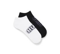 HUGO Zweierpack knöchellange Socken - Style 2P AS SPRAY LOGO CC, 50557147 Weiß / Schwarz 39-42