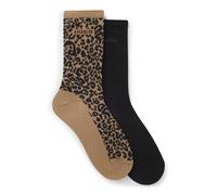 HUGO Zweierpack mittelhohe Socken mit Leoparden-Details - Style 2P RS LEO LOGO CC W, 50543172 Gemustert 39-42