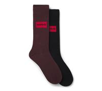 HUGO Zweierpack mittelhohe Socken mit Logo-Labels - Style 2P RS RED LABEL CC, 50543167 Braun / Schwarz 43-46