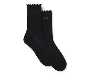 HUGO Zweierpack mittelhohe Socken - Style 2P RS LETTUCE CC W, 50543178 Schwarz 35-38