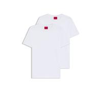 HUGO Zweierpack Slim-Fit T-Shirts aus Stretch-Baumwolle - Style HUGO-Round, 50325440 Weiß XS