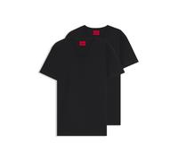 HUGO Zweierpack T-Shirts aus Stretch-Baumwolle mit V-Ausschnitt - Style HUGO-V, 50325417 Schwarz XXXL
