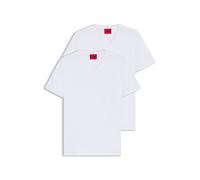 HUGO Zweierpack T-Shirts aus Stretch-Baumwolle mit V-Ausschnitt - Style HUGO-V, 50325417 Weiß XXXL
