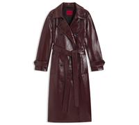 HUGO Zweireihiger Trenchcoat aus Kunstleder - Style Misando-1, 50554264 Bordeaux 34