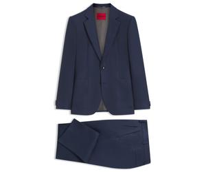HUGO Zweiteiliger Extra Slim-Fit Anzug aus Leinen-Twill - Style Arti-Hesten263F1, 50574803 Dunkelblau 94