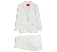 HUGO Zweiteiliger Slim-Fit Anzug aus Baumwolle und Leinen - Style Henry-Getlin253X, 50568122 Weiß 102