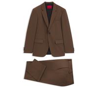 HUGO Zweiteiliger Slim-Fit Anzug aus Performance-Stretch-Twill - Style Henry-Getlin253X, 50569466 Braun 98