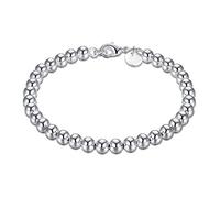 Huianpen 925 Sterlingsilber Armkette Kugelkette Armband, Armband Für Damen Aus 925Er Sterlingsilber, Einzigartiger Schmuck Für Frauen Und Mädchen,6mm