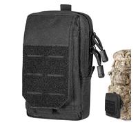 Huiguli Molle Tasche Klein, Tactical EDC Tasche Pouch mit Klettverschluss und Reißverschluss, Multifunktionale Handytasche für Camping Wandern Radfahren Klettern