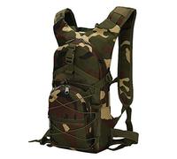 HUIPYOU Militär Bike Rucksack 15L Camouflage Casual Wasserdicht Mehrfachtasche Dauerhaft Taktische Sport Reisen Trekking Wanderrucksack Klein Tasche Herren Damen Army Backpack Dschungel Camo