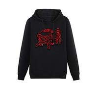 HUISHIJIA Death Metal Band Logo Hoodies Pullover Hooded with Drawstring Pockets Black 3XL