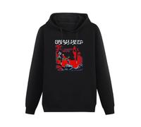 HUISHIJIA Hoodies Sweatshirts Mens Uriah Heep 'The Magicians Birthday' Hooded Pullover Long Sleeve Black L