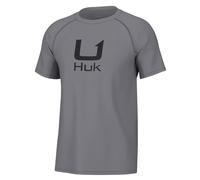 HUK Herren Standard Icon X Crew Kurzarm Performance Angelshirt Night Owl