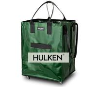 HULKEN - (Große, Grün) Wiederverwendbare Einkaufstasche auf Rädern. Der Einkaufswagen trägt bis zu 30 kg. Der klappbare Einkaufstrolley hat robuste Griffe und Reißverschluss, ist flach und faltbar