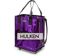 HULKEN - (Medium, Ultraviolett) Wiederverwendbare Einkaufstasche auf Rädern. Der Einkaufswagen trägt bis zu 30 kg. Der klappbare Einkaufstrolley hat robuste Griffe und Reißverschluss.
