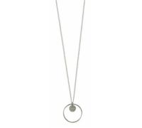 HULTQUIST Halskette: versilbert mit großem Ring und Anhänger 1 St
