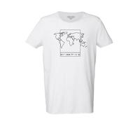 Human Family Bio Herren Sommer T-Shirt "Surfs - Worldmap" Weiss XXL