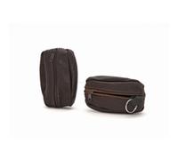Humbert & Brandt GmbH Schlüsseltasche Leder Braun Oval 120x70mm 2 Reißverschlussfächer Schlüsselaufbewahrung 1 Stück - 31075