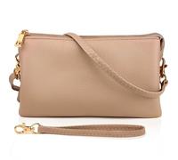 Humble Chic Vegan Leather Wristlet Clutch or Small Purse Crossbody Bag, Includes Adjustable Shoulder and Wrist Straps