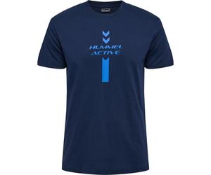 Hummel Active Graphic CO Herren T-Shirt, blau XL