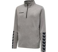 hummel Authentic 1/2-Zip Sweatshirt Kinder grey melange 116
