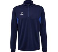 hummel Mens hmlAuthentic Half Zip Sweat, Blue, Medium