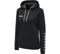 hummel Damen Hoodie Hmlauthentic Poly Hoodie Woman, Black/White, M, 204932-2114-M