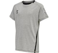 hummel Cima XK kurzarm Fitnessshirt Kinder grey melange 164