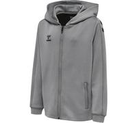 hummel Core XK Poly Kapuzenjacke Kinder grey melange 164