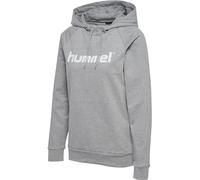 hummel Damen Kapuzenpullover HMLGO COTTON LOGO HOODIE, Grau Melange, XL, 203517-2006