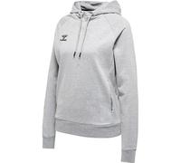 hummel Damen Hmlmove Grid Cotton Hoodie Woman Hooded Sweatshirt, Grey Melange, XL EU
